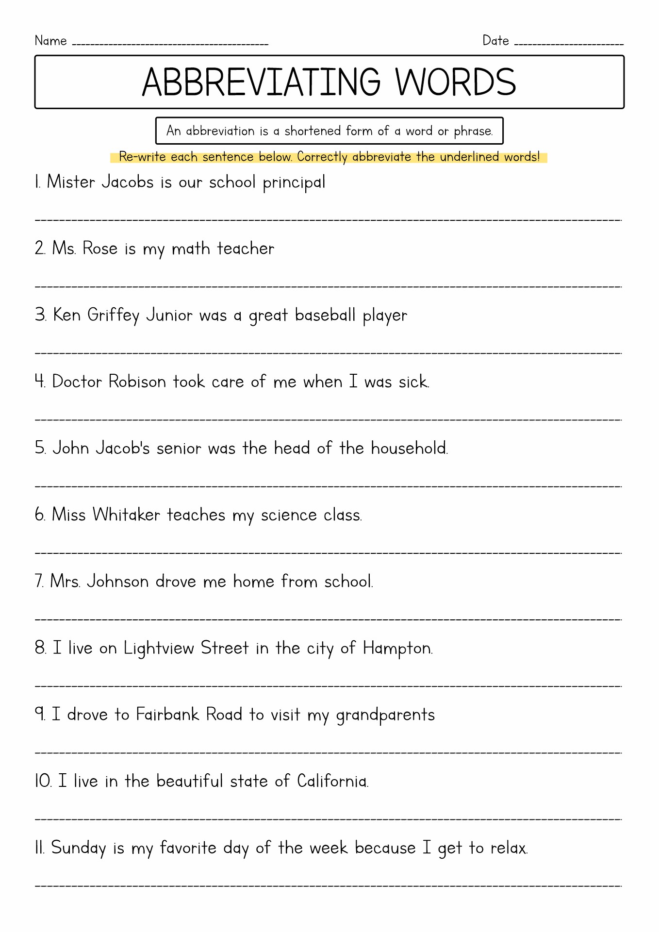 9th Grade English Worksheets Image