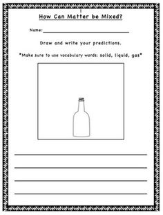 Baking Soda and Vinegar Experiment Worksheet Image