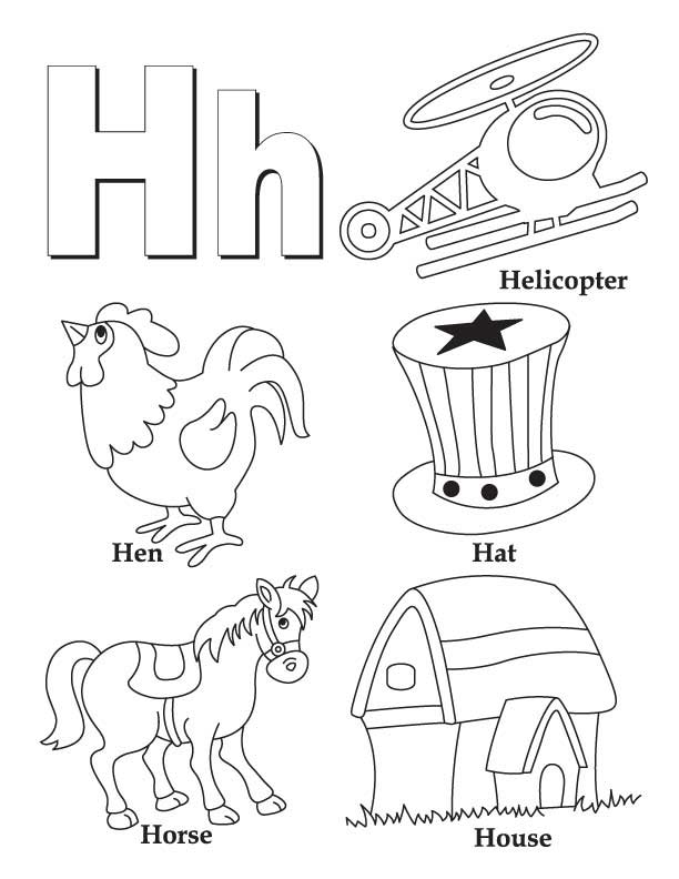 Coloring Pages with Letter H Image