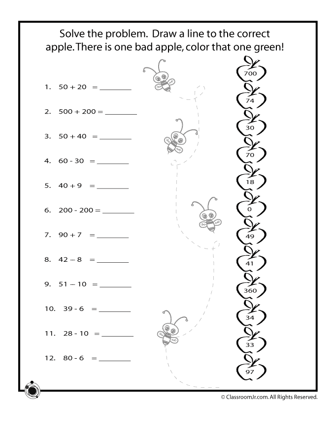 Fall Math Worksheets 3rd Grade Image