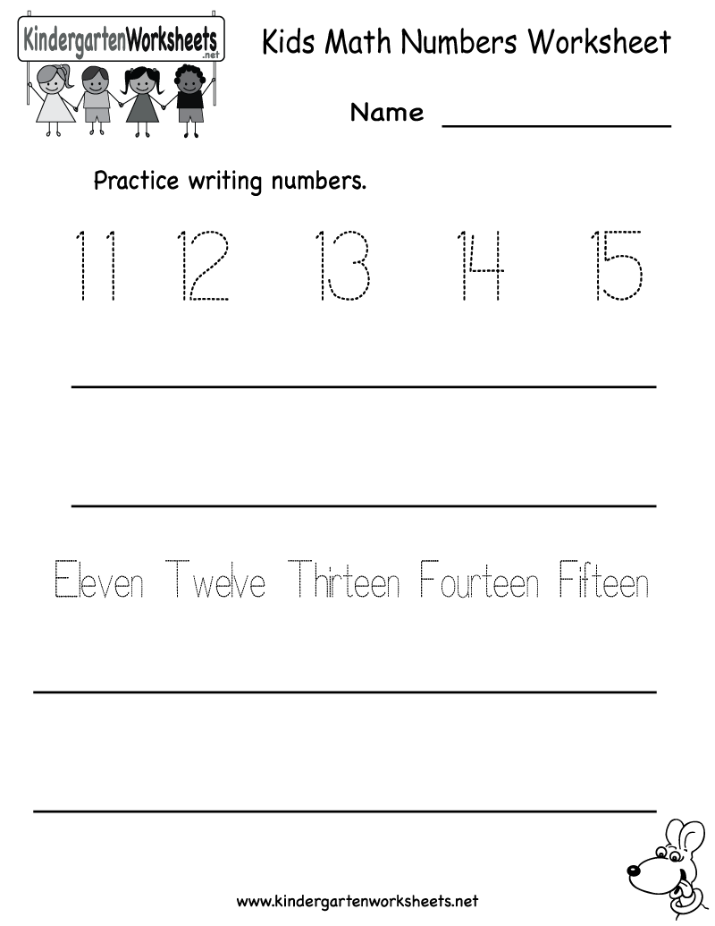 Printable Number Worksheets for Preschool