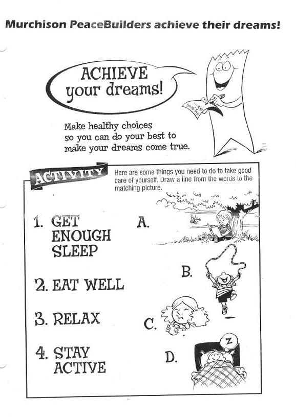 Healthy Choices Worksheet Kindergarten