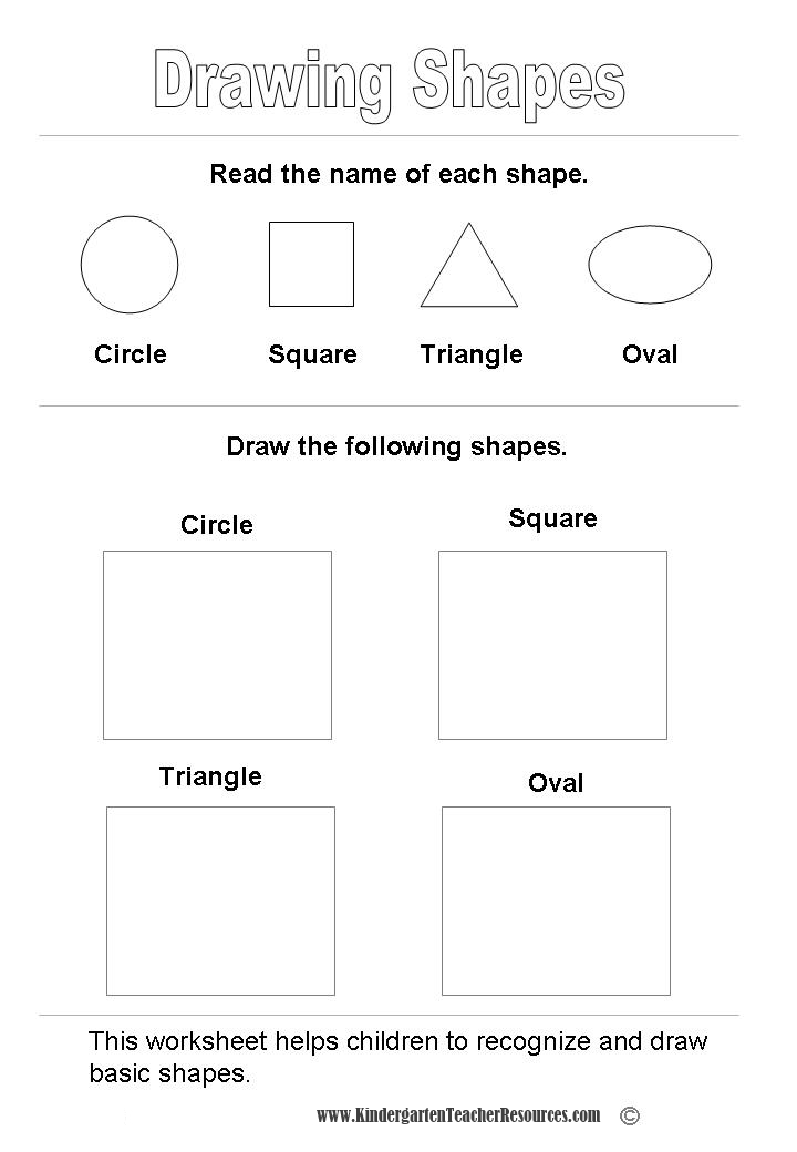 Kindergarten Shape Worksheets Image