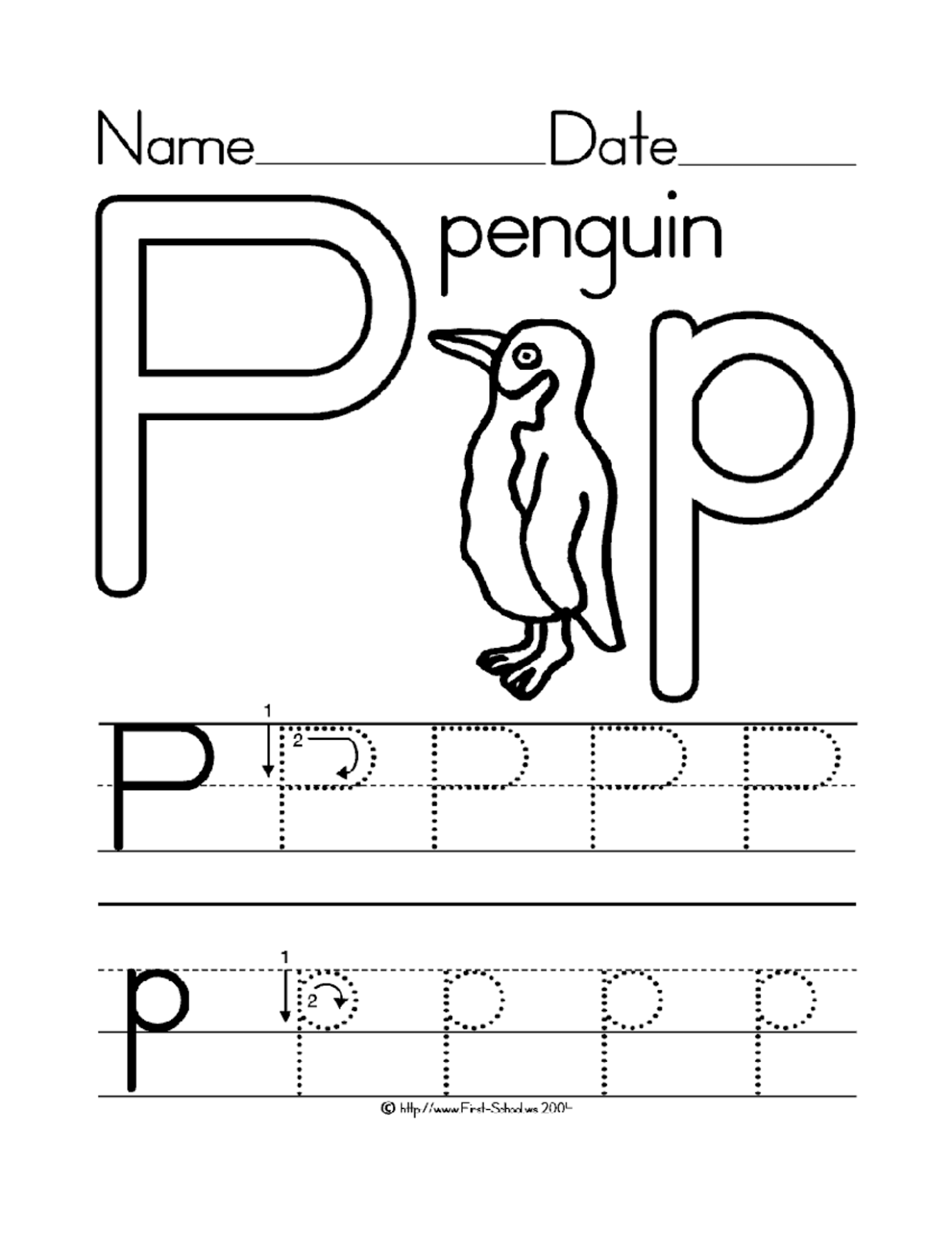 Letter P Worksheets Preschool Image