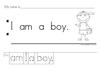 Simple Sentence Worksheets Kindergarten Image