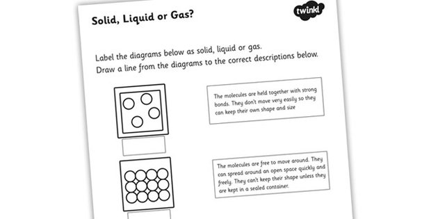 Solids Liquids and Gases Worksheets Image