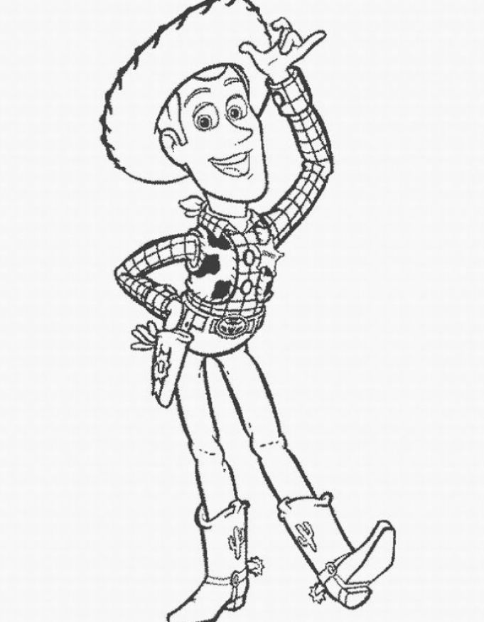 Woody Toy Story Coloring Image