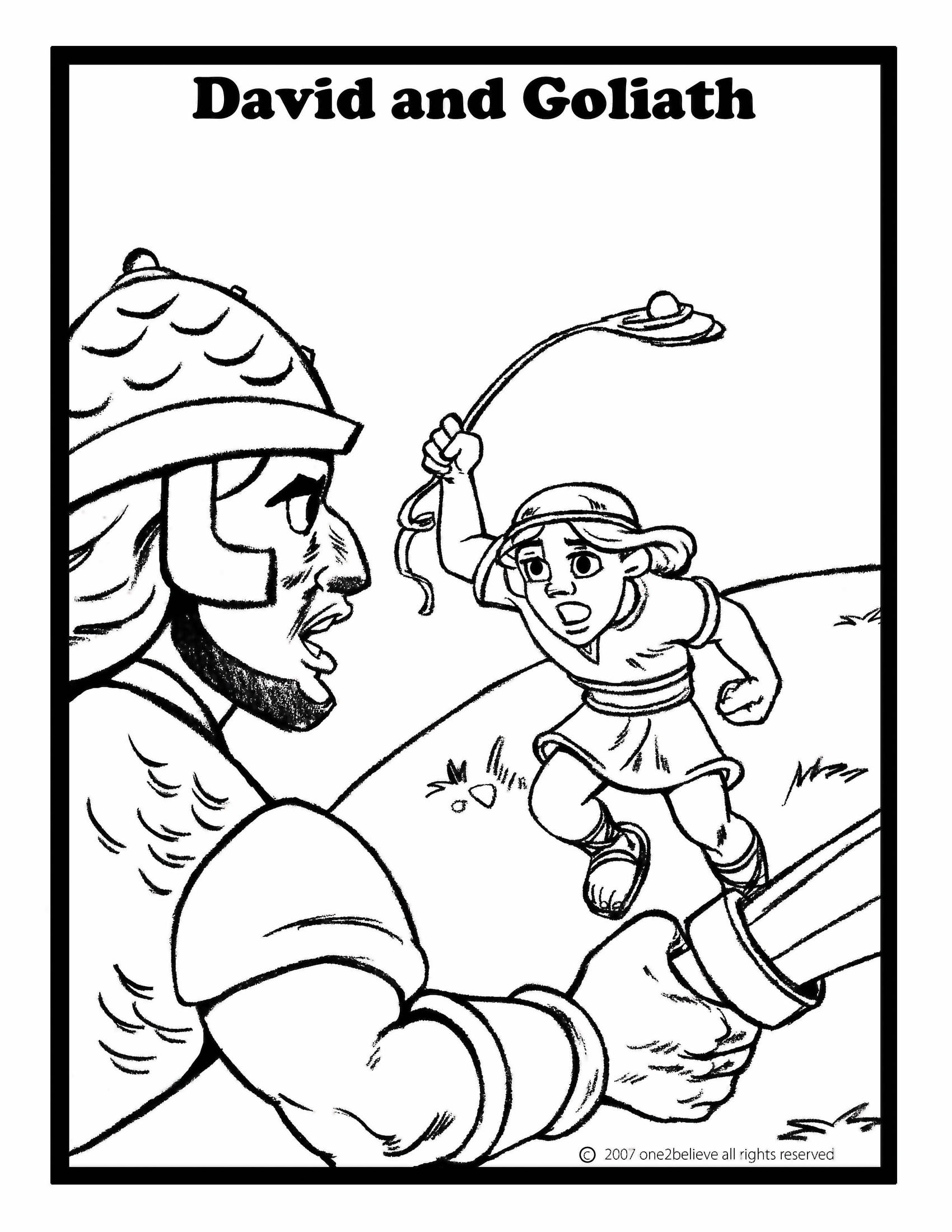 David Goliath Coloring Pages Printables Image