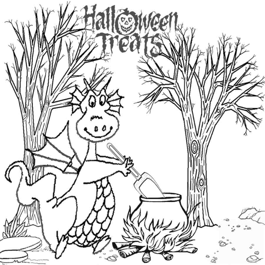 Dragon Coloring Pages Halloween Image