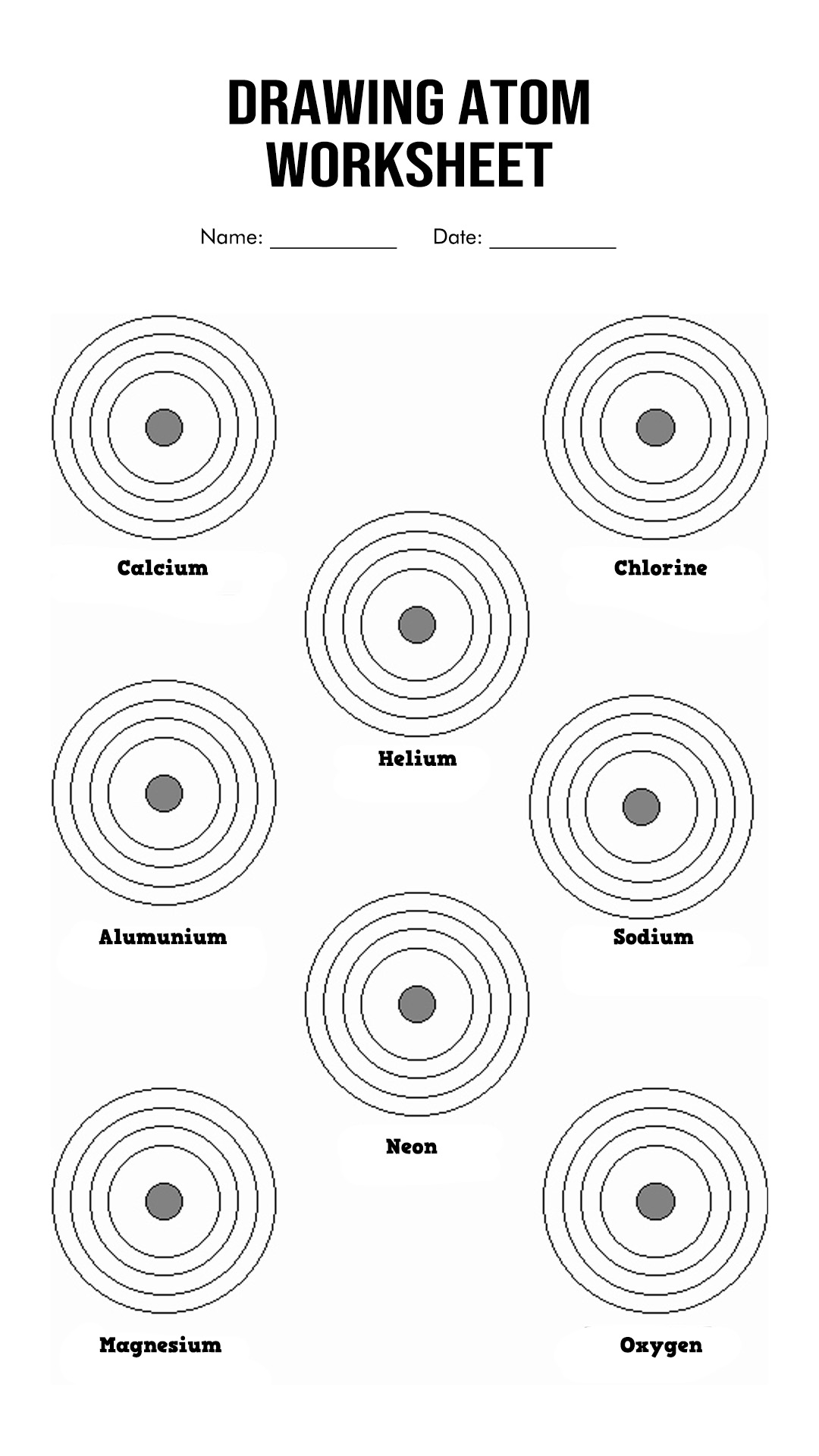 Drawing Atoms Worksheet Image