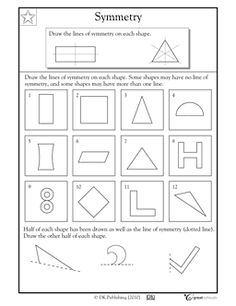 Drawing Lines of Symmetry Worksheets Image