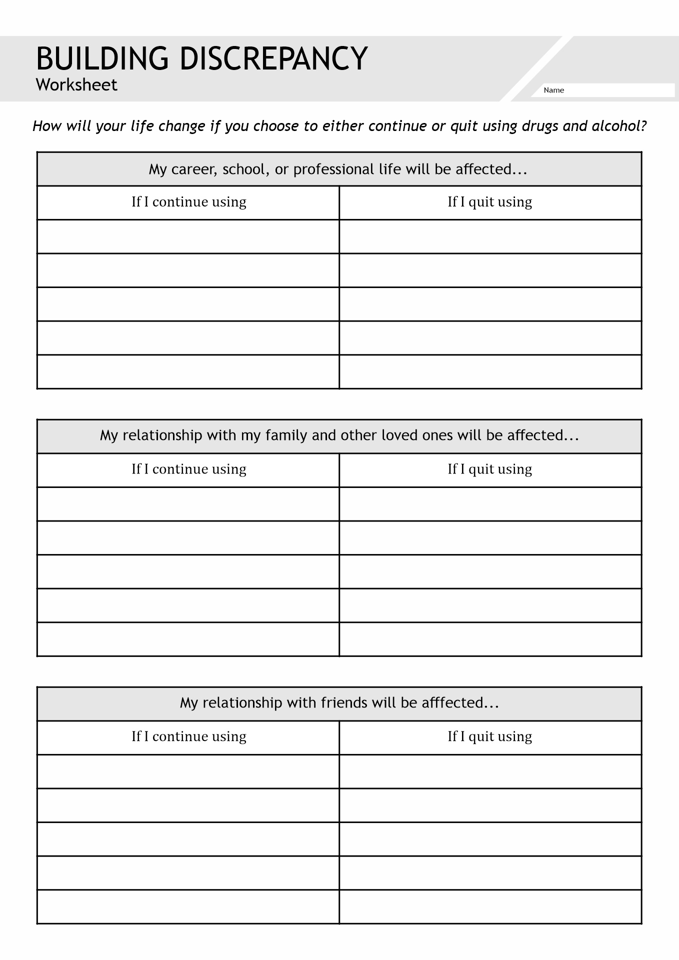20 Printable Substance Abuse Worksheets Worksheeto