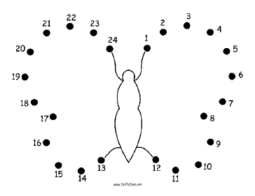 Free Printable Butterfly Dot to Dot Puzzles Image