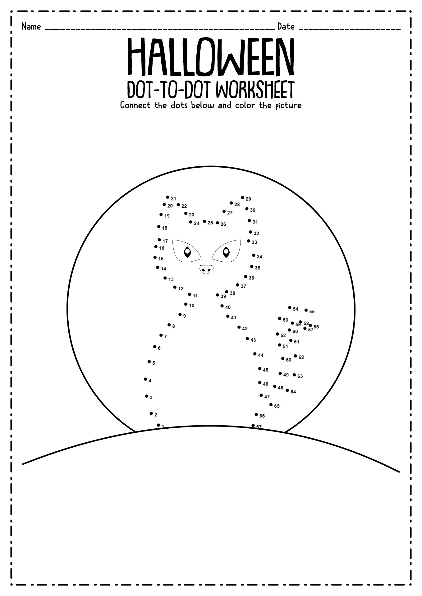 Free Printable Halloween Connect the Dots
