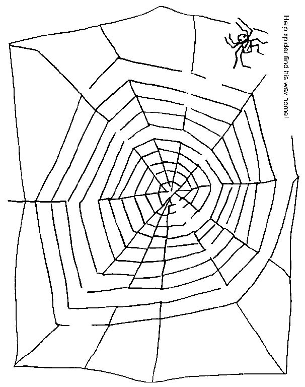 Halloween Spider Web Maze Image