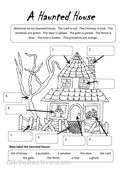 Haunted House Worksheet