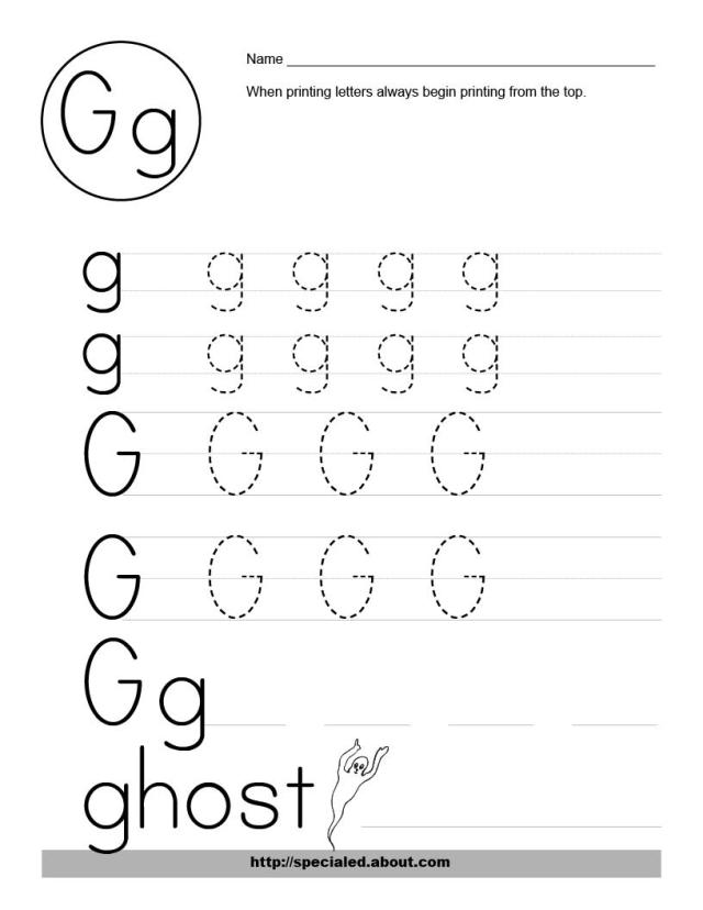Letter G Activity Worksheets Image