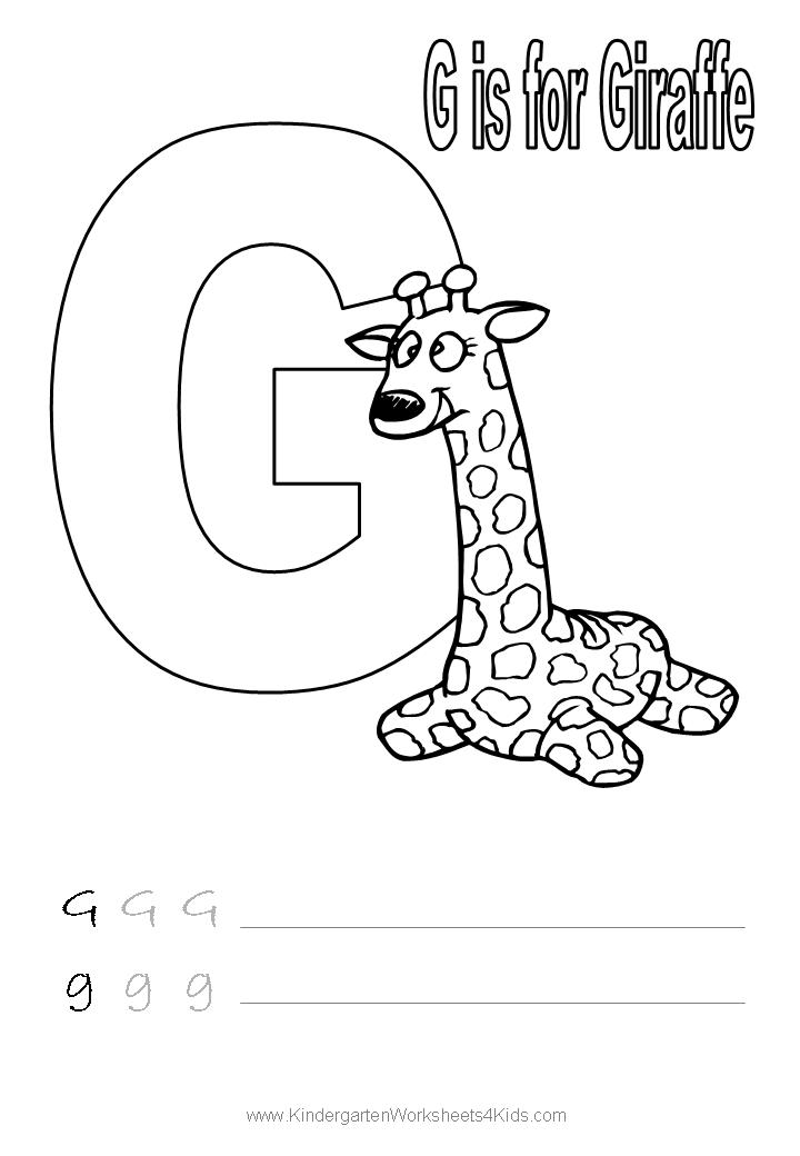 Letter G Handwriting Worksheet Image