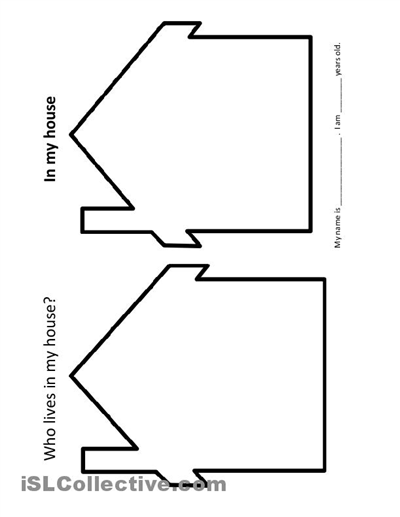My Family House Worksheet