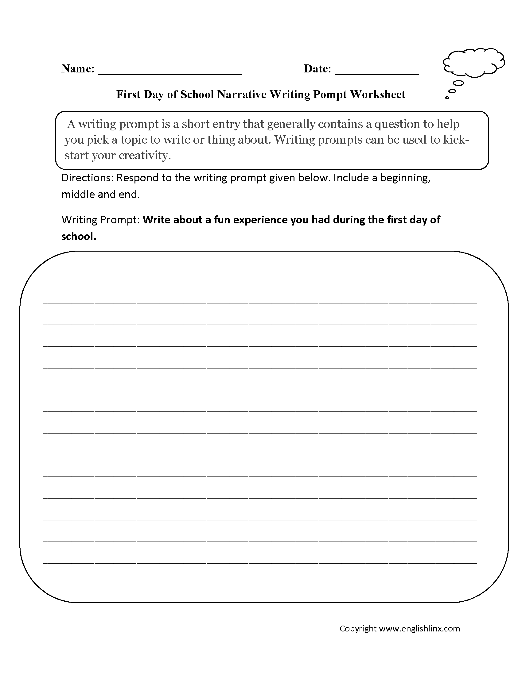 16 Best Images of 4th Grade Writing Prompts Worksheets - 4th Grade ...
