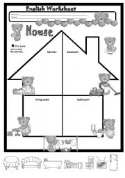 Preschool Worksheet Rooms In-House