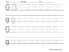 Printable Letter G Tracing Worksheets Image