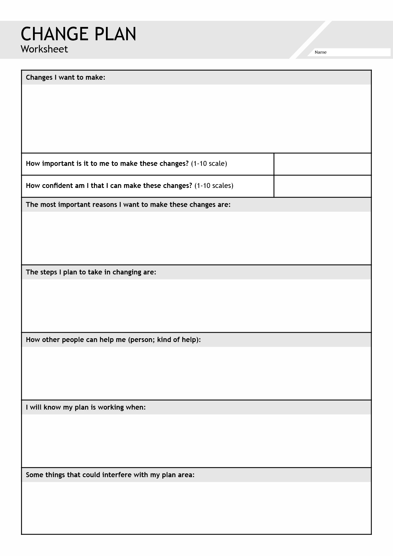 Substance Abuse Recovery Worksheets Image