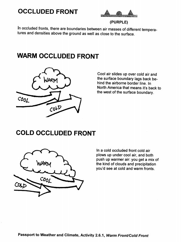 Weather Map Fronts Worksheet Image