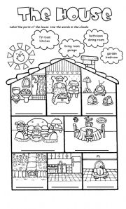 Worksheet Label Parts of a House