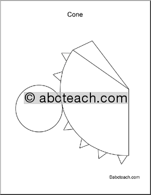 3-Dimensional Shapes Cone Cut Out Image