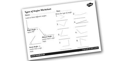 Acute and Obtuse Angles Worksheets Image