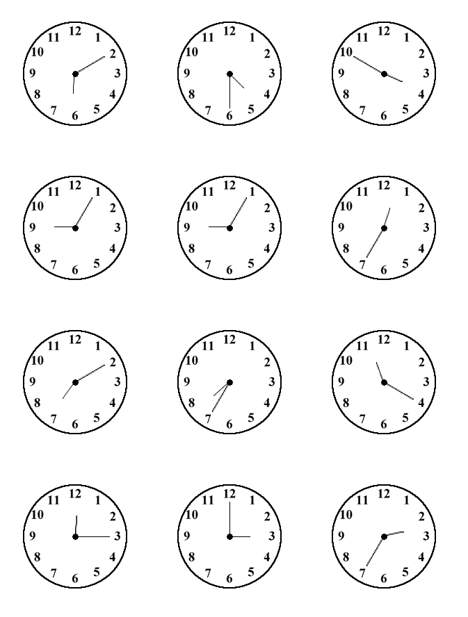 Clock Face Sheet Image