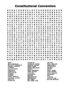 Constitutional Convention Word Search Answers Image