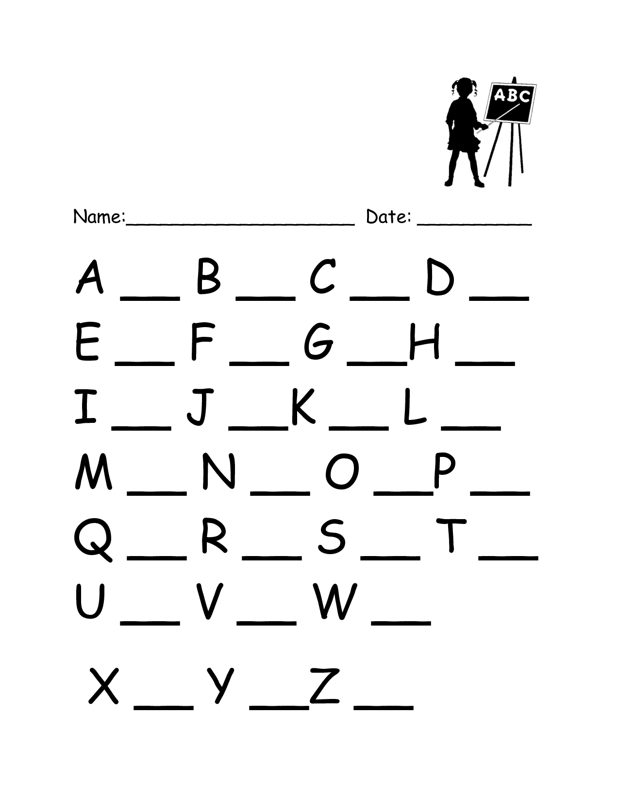 Letter-Writing Worksheets Alphabet Image