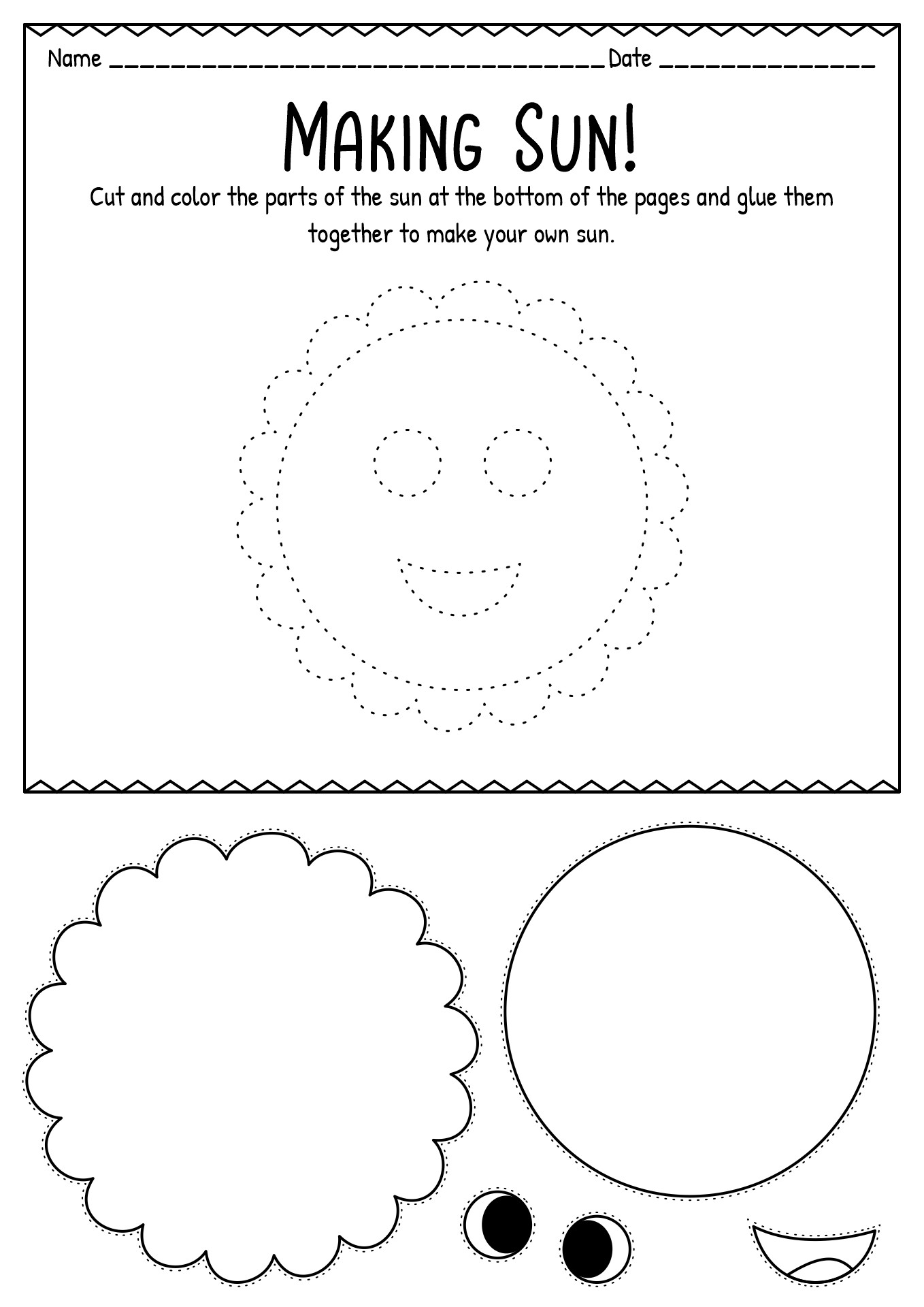 Preschool Cut and Paste Worksheets