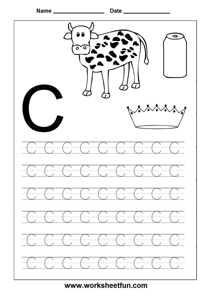 Printable Letter C Tracing Worksheets Image