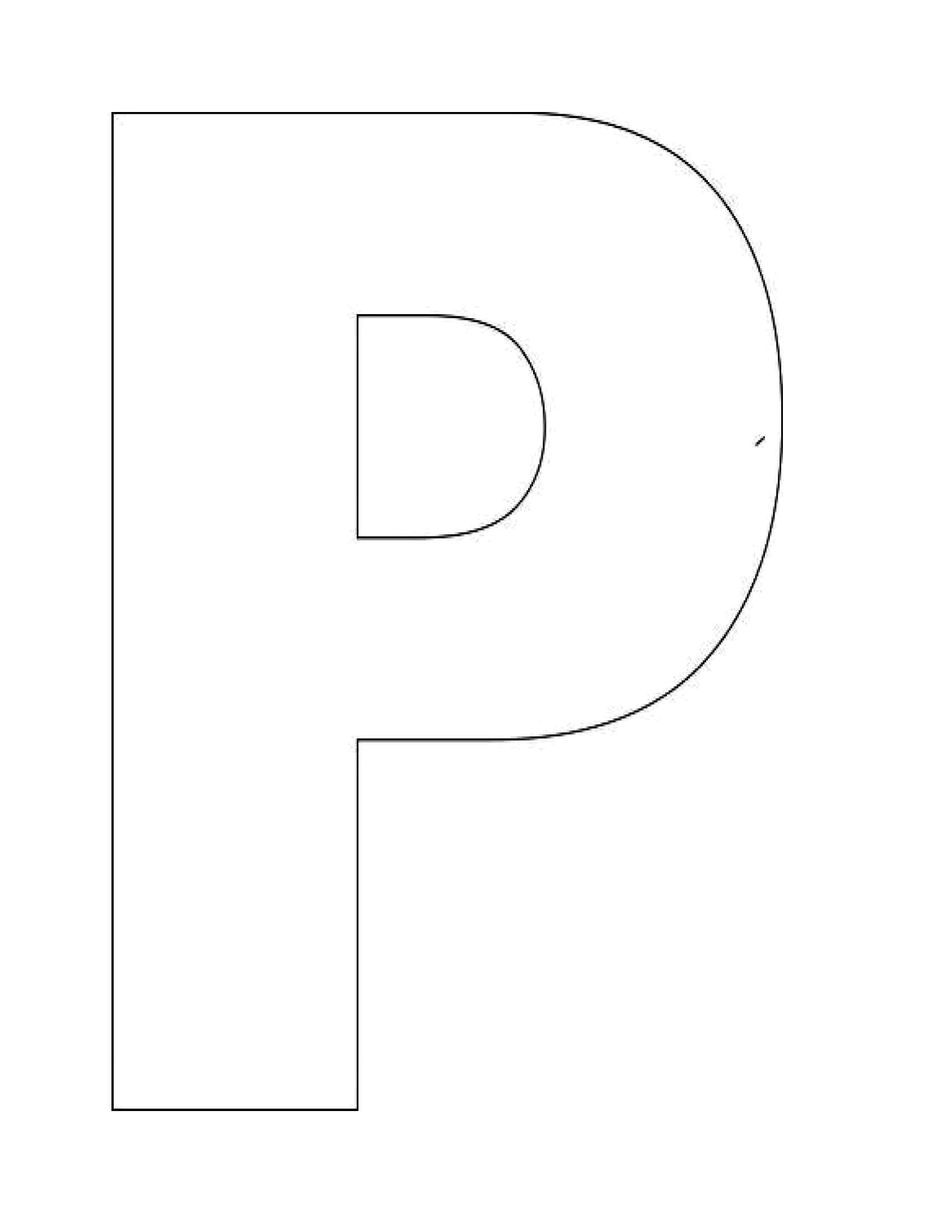 Printable Letter P Template Image