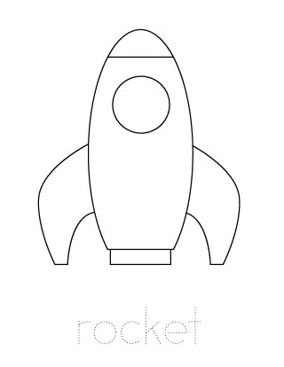 Rocket Ship Template Image