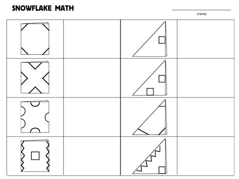 Snowflake Math Activities Image