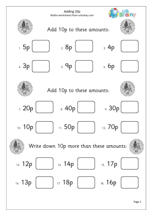 Year 1 Math Worksheets Printable Image