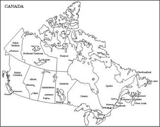 Canada Map Outline Printable