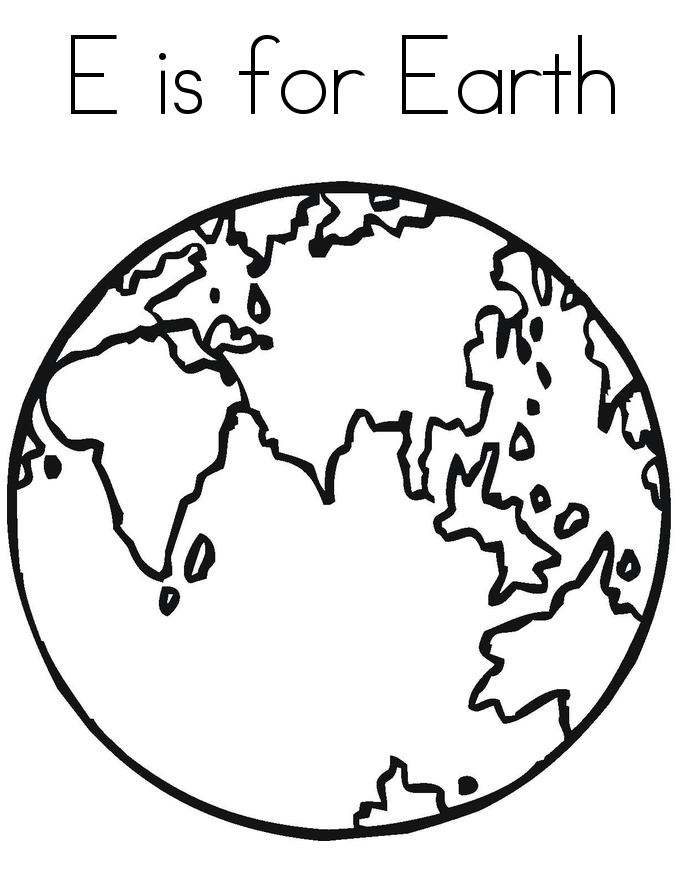 Earth Coloring Page Image