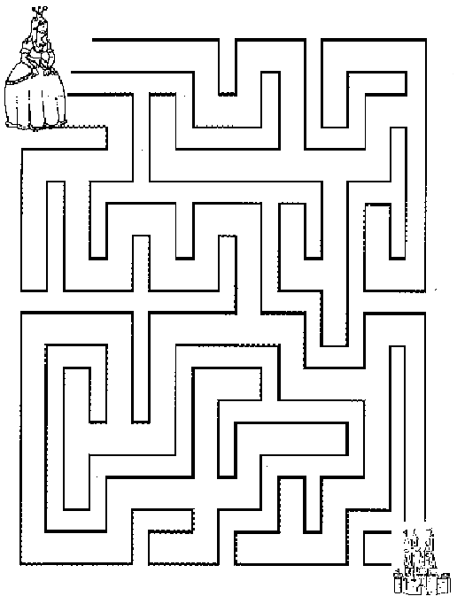 Easy Maze Coloring Pages Printable Image