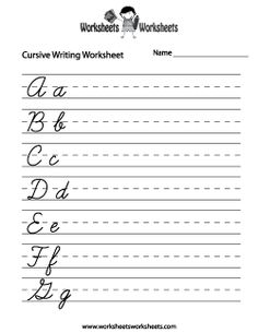 Free Cursive Writing Worksheet Printables Image