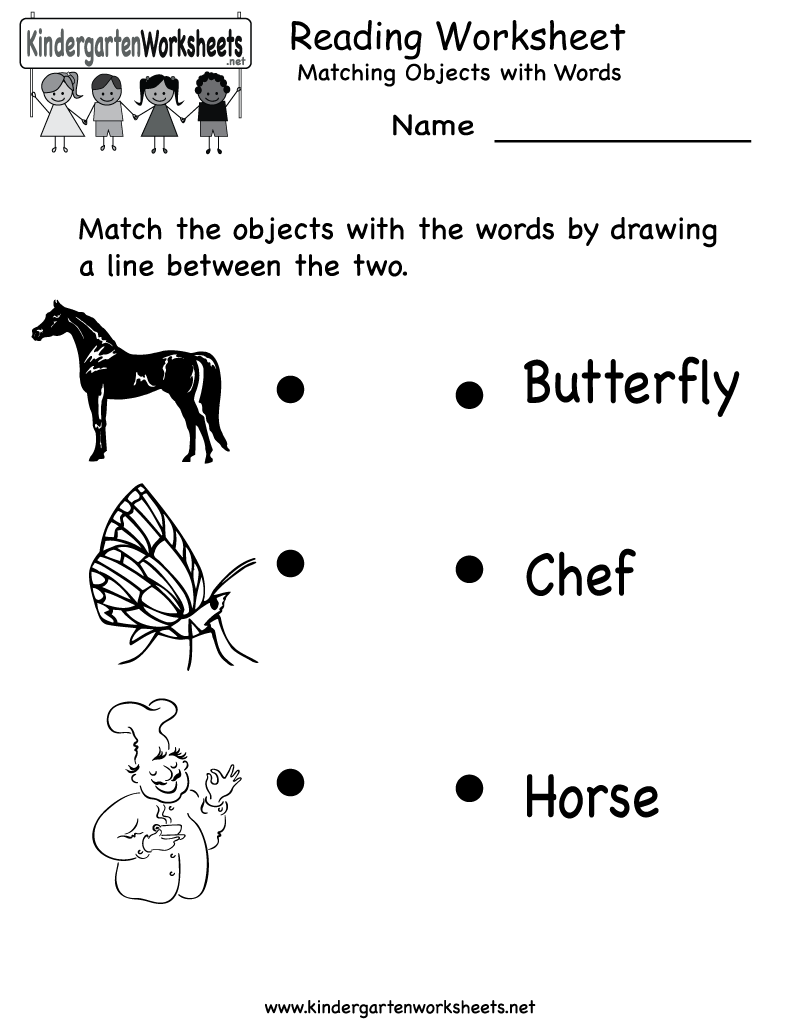 Free Kindergarten Reading Worksheets Image