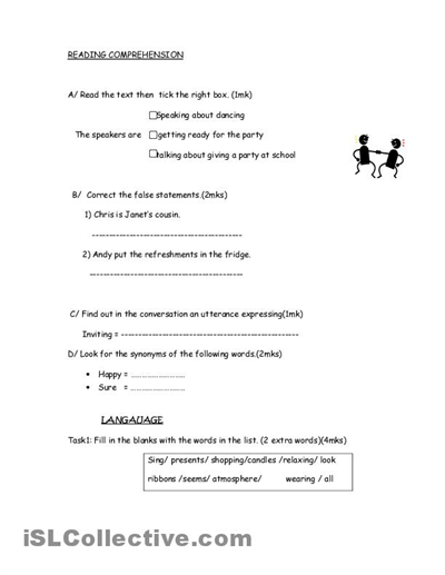 Printable 8th Grade Comprehension Worksheets