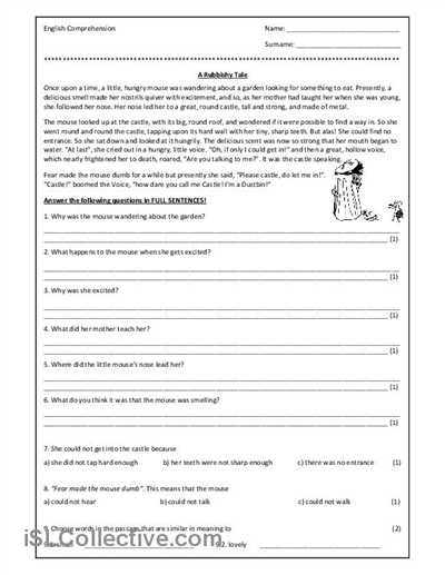 Free Printable Reading Comprehension Worksheets Grade 2 Image