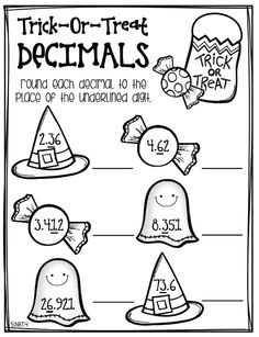 Halloween Math Worksheets for 4th Grade
