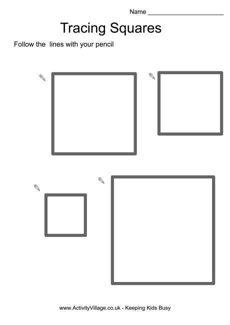 Square Tracing Worksheets Printable Image