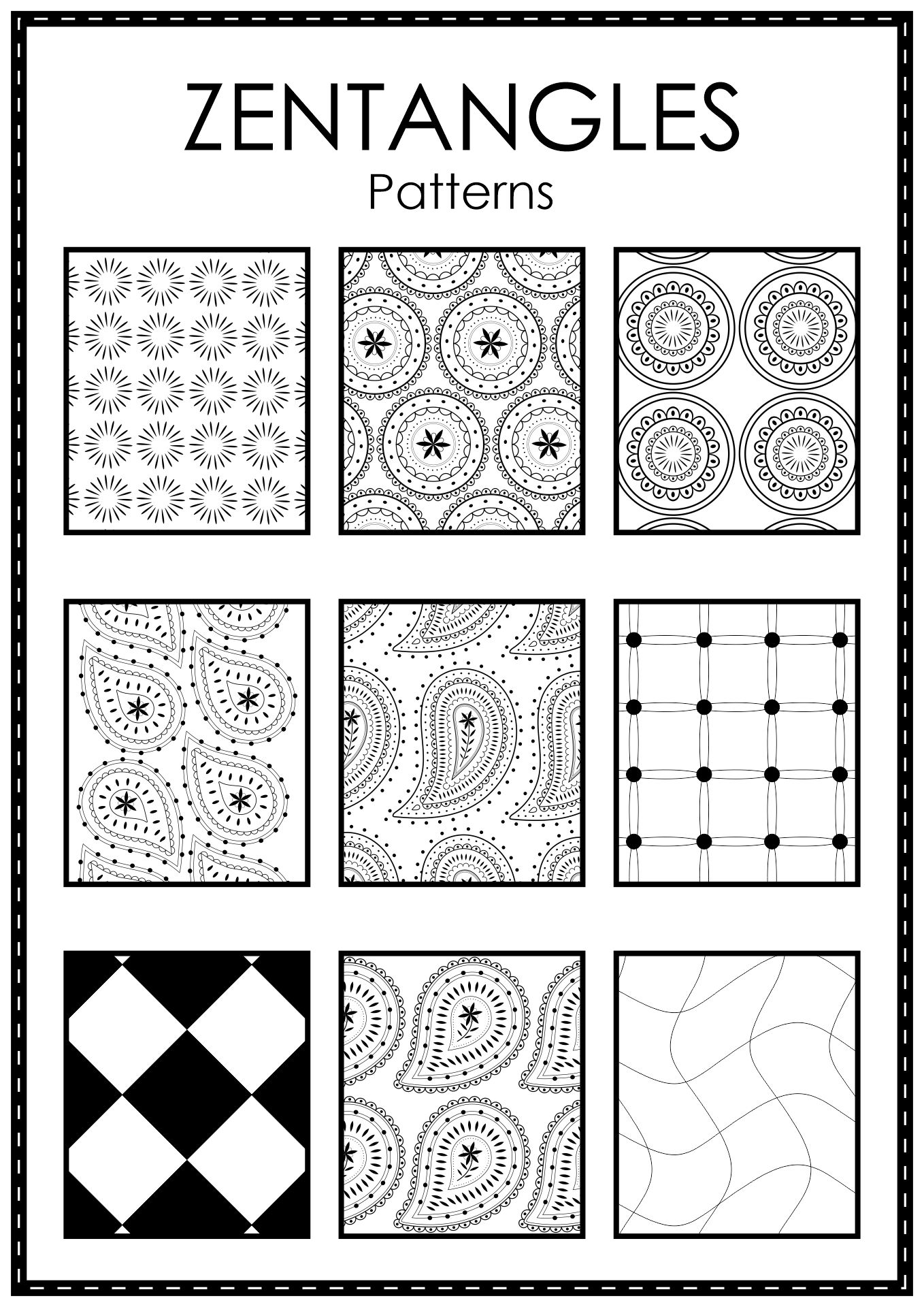 Texture and Pattern for Zentangles
